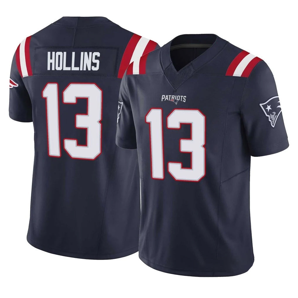 Kdoa NE.Patriots #13 Mack Hollins Player Navy Limited Vapor F.U.S.E. Home Game Stitched Jerseys