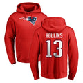 Kdoa NE.Patriots #13 Mack Hollins Player Red LOGO Pullover Hoodies Home Game Stitched Jerseys