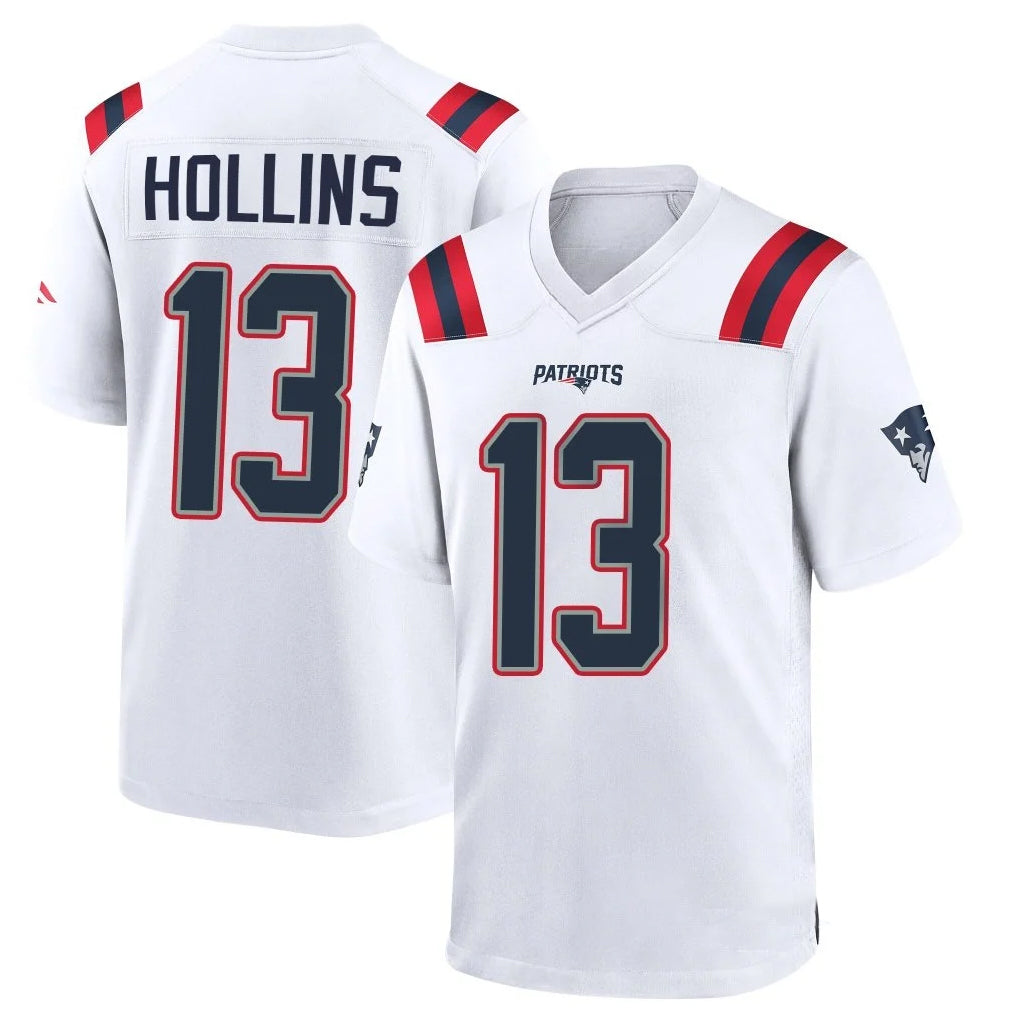 Kdoa NE.Patriots #13 Mack Hollins Player White Home Game Stitched Jerseys