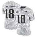 Kdoa NE.Patriots #18 Kyle Williams Player Arctic Camo Salute To Service Limited Game Stitched Jerseys