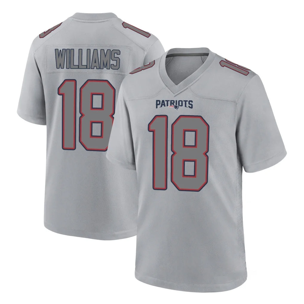 Kdoa NE.Patriots #18 Kyle Williams Player Gray Fashion Limited Home Game Stitched Jerseys