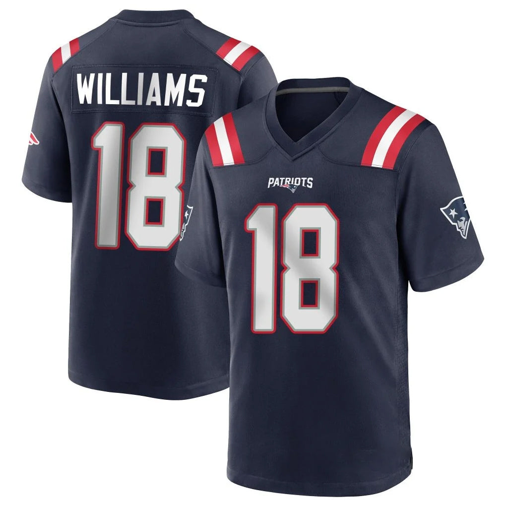Kdoa NE.Patriots #18 Kyle Williams Player Navy Home Game Stitched Jerseys