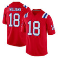Kdoa NE.Patriots #18 Kyle Williams Player Red Home Game Stitched Jerseys