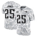 Kdoa NE.Patriots #25 Marcus Jones Player Arctic Camo Salute To Service Limited Game Stitched Jerseys