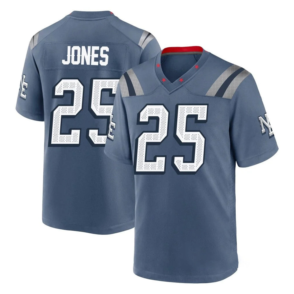 Kdoa NE.Patriots #25 Marcus Jones Player Blue Rivalries Collection Home Game Stitched Jerseys