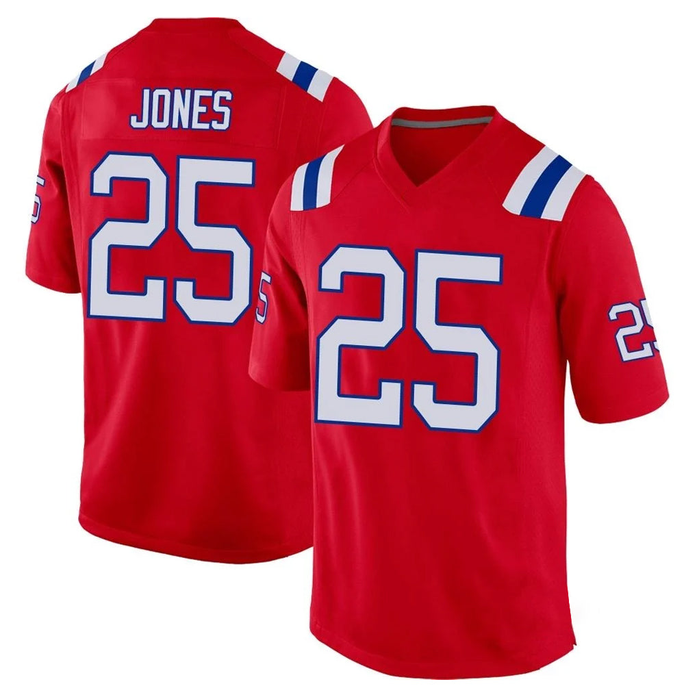 Kdoa NE.Patriots #25 Marcus Jones Player Red Home Game Stitched Jerseys