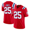 Kdoa NE.Patriots #25 Marcus Jones Player Red Limited Vapor F.U.S.E. Home Game Stitched Jerseys