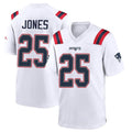 Kdoa NE.Patriots #25 Marcus Jones Player White Home Game Stitched Jerseys