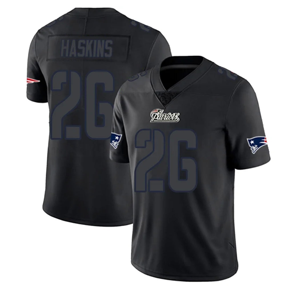 Kdoa NE.Patriots #26 Hassan Haskins Player Black Impact LImited Home Game Stitched Jerseys