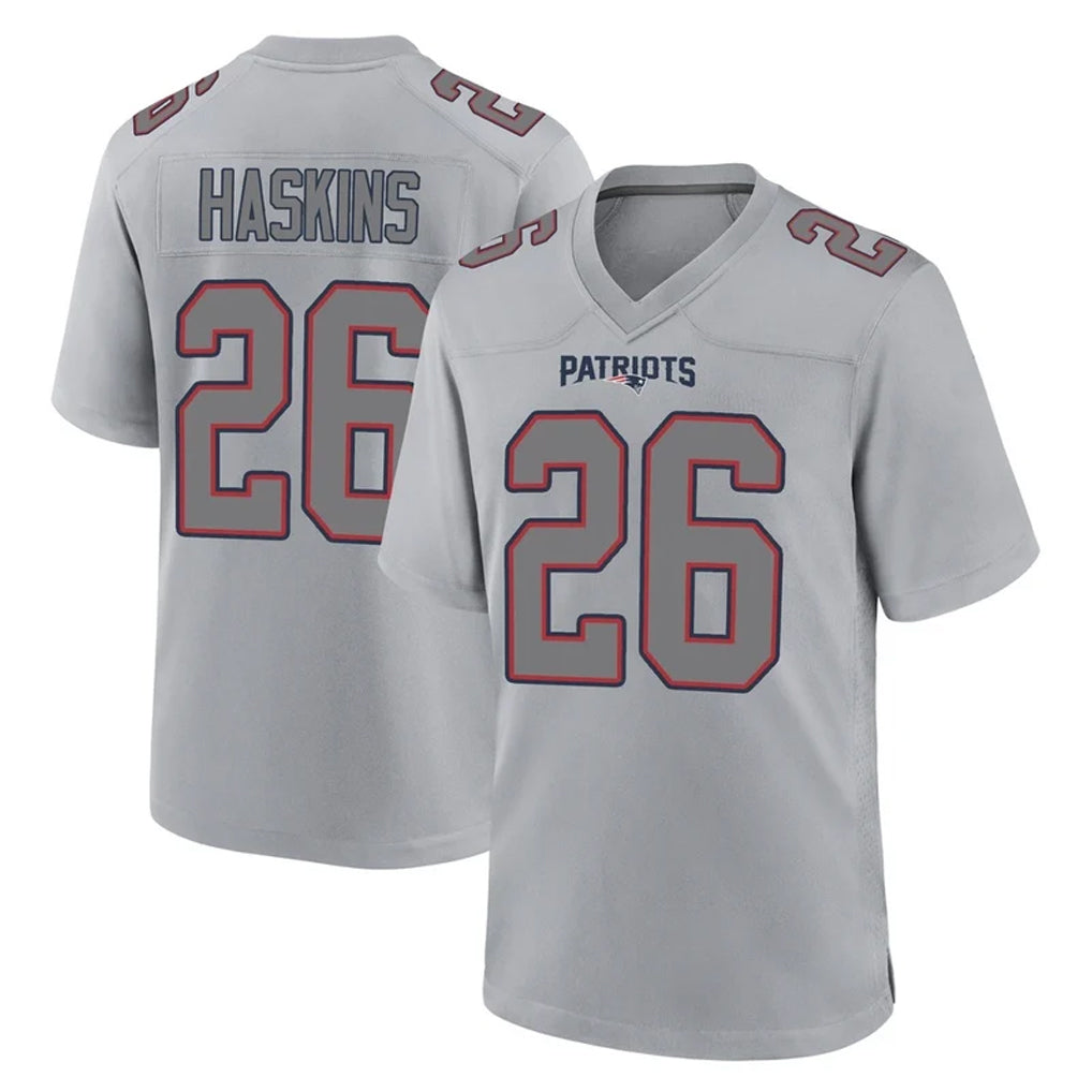 Kdoa NE.Patriots #26 Hassan Haskins Player Gray Fashion Limited Home Game Stitched Jerseys