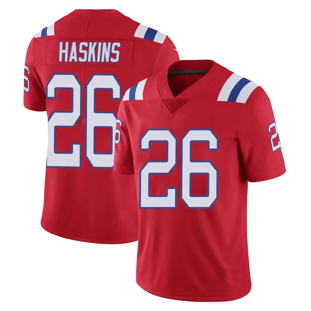 Kdoa NE.Patriots #26 Hassan Haskins Player Red Vapor Untouchable Home Game Stitched Jerseys