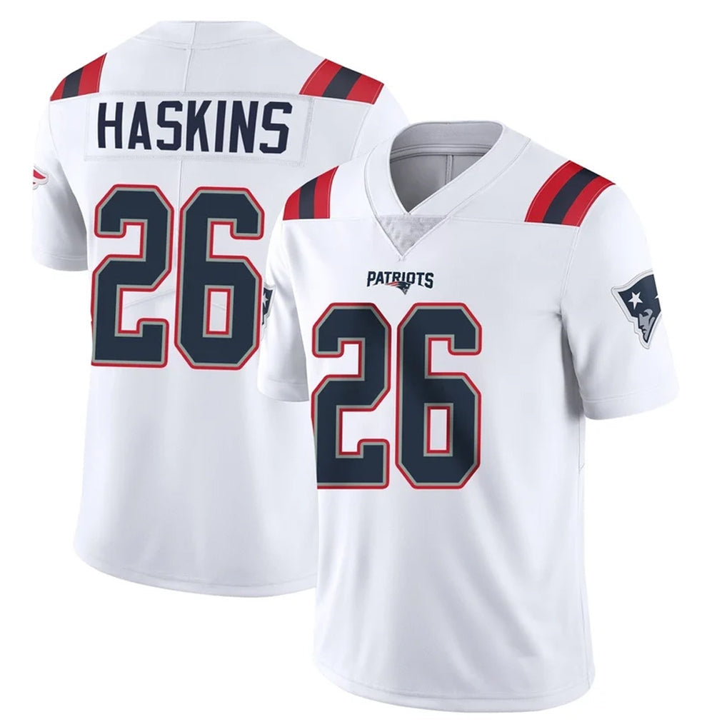 Kdoa NE.Patriots #26 Hassan Haskins Player White Vapor Untouchable Home Game Stitched Jerseys