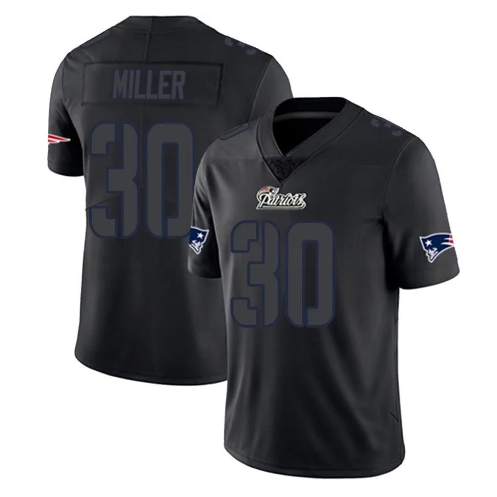Kdoa NE.Patriots #30 Jam Miller Player Black Impact LImited Home Game Stitched Jerseys