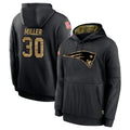 Kdoa NE.Patriots #30 Jam Miller Player Black Salute to Service Hoodies Limited Game Stitched Jerseys