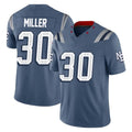 Kdoa NE.Patriots #30 Jam Miller Player Blue Limited Rivalries Collection Home Game Stitched Jerseys