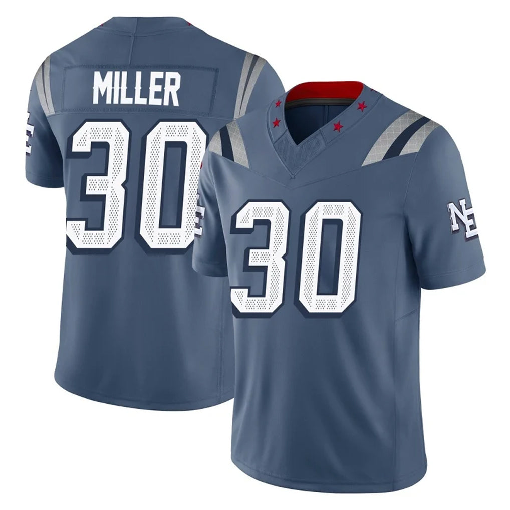 Kdoa NE.Patriots #30 Jam Miller Player Blue Limited Rivalries Collection Home Game Stitched Jerseys