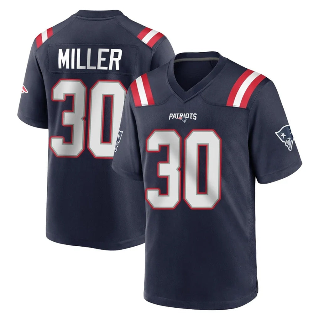 Kdoa NE.Patriots #30 Jam Miller Player Navy Home Game Stitched Jerseys