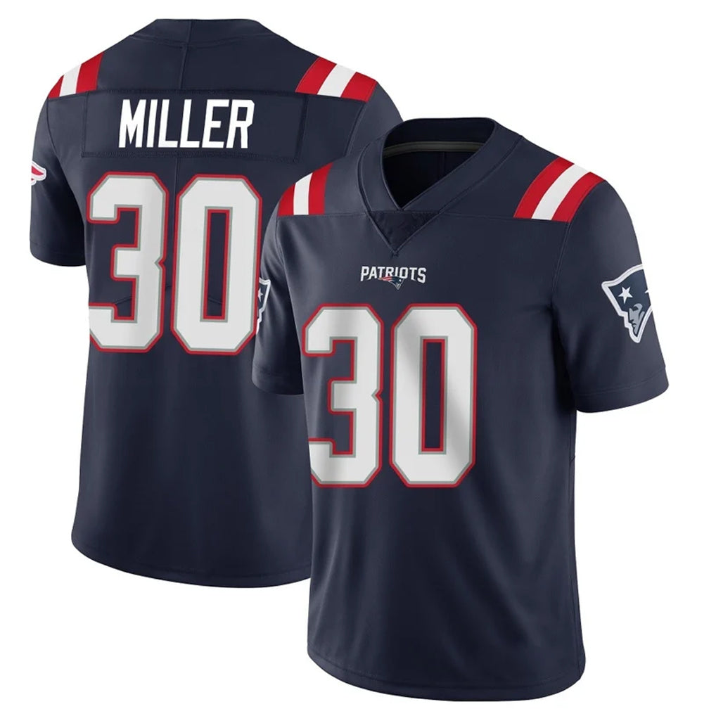 Kdoa NE.Patriots #30 Jam Miller Player Navy Vapor Untouchable Home Game Stitched Jerseys