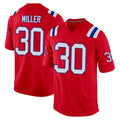 Kdoa NE.Patriots #30 Jam Miller Player Red Home Game Stitched Jerseys
