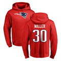 Kdoa NE.Patriots #30 Jam Miller Player Red LOGO Pullover Hoodies Home Game Stitched Jerseys