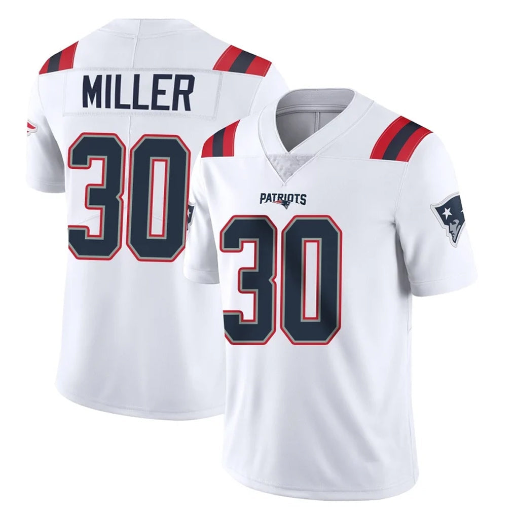 Kdoa NE.Patriots #30 Jam Miller Player White Vapor Untouchable Home Game Stitched Jerseys