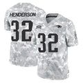 Kdoa NE.Patriots #32 TreVeyon Henderson Player Arctic Camo Salute To Service Limited Game Stitched Jerseys