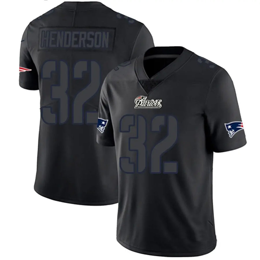Kdoa NE.Patriots #32 TreVeyon Henderson Player Black Limited Impact Stitched Jerseys