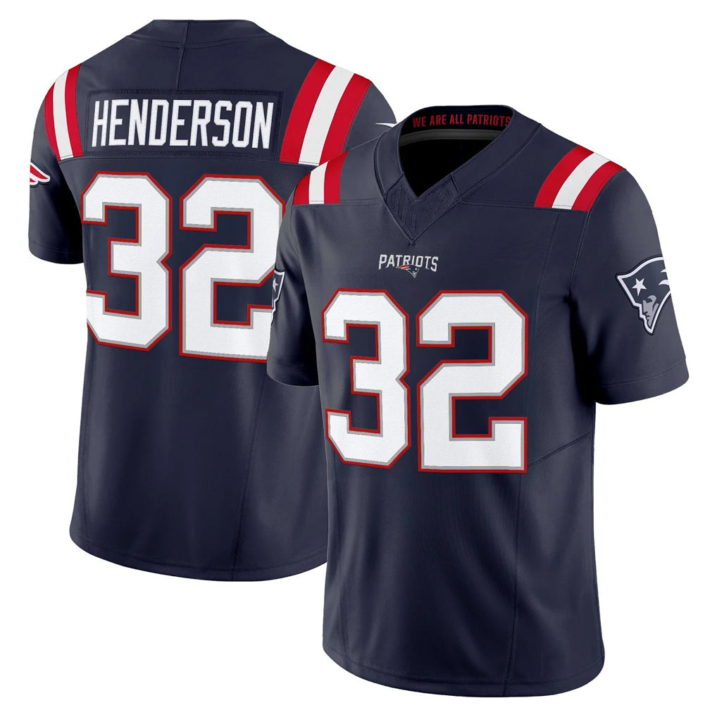 Kdoa NE.Patriots #32 TreVeyon Henderson Player Navy Limited Vapor F.U.S.E. Home Game Stitched Jerseys