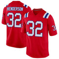 Kdoa NE.Patriots #32 TreVeyon Henderson Player Red Home Game Stitched Jerseys