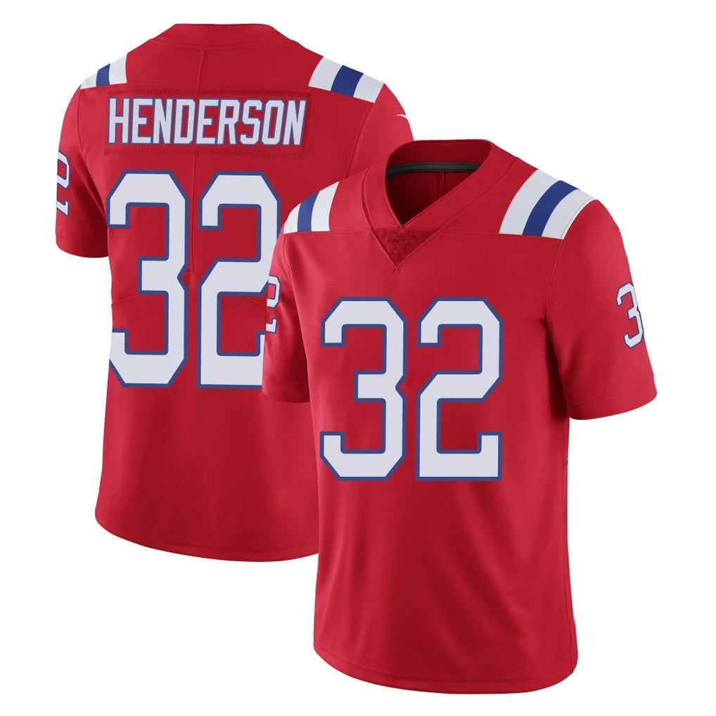 Kdoa NE.Patriots #32 TreVeyon Henderson Player Red Vapor Untouchable Home Game Stitched Jerseys