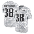 Kdoa NE.Patriots #38 Rhamondre Stevenson Player Arctic Camo Salute To Service Limited Game Stitched Jerseys