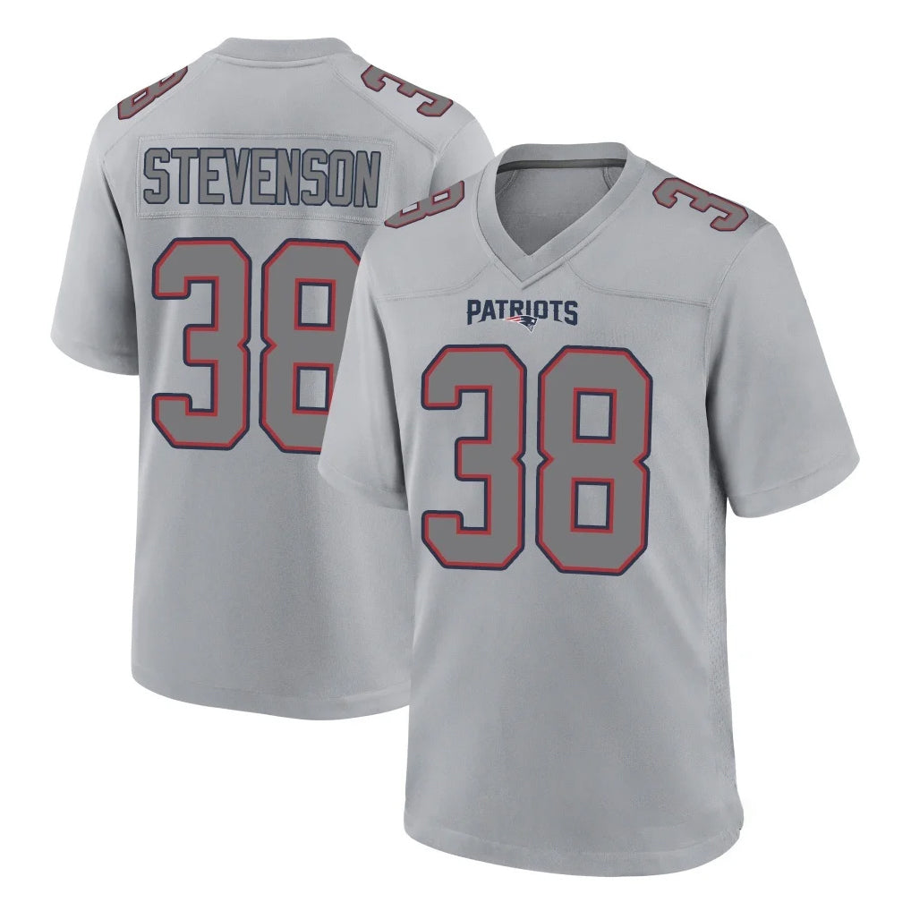 Kdoa NE.Patriots #38 Rhamondre Stevenson Player Gray Fashion Limited Home Game Stitched Jerseys