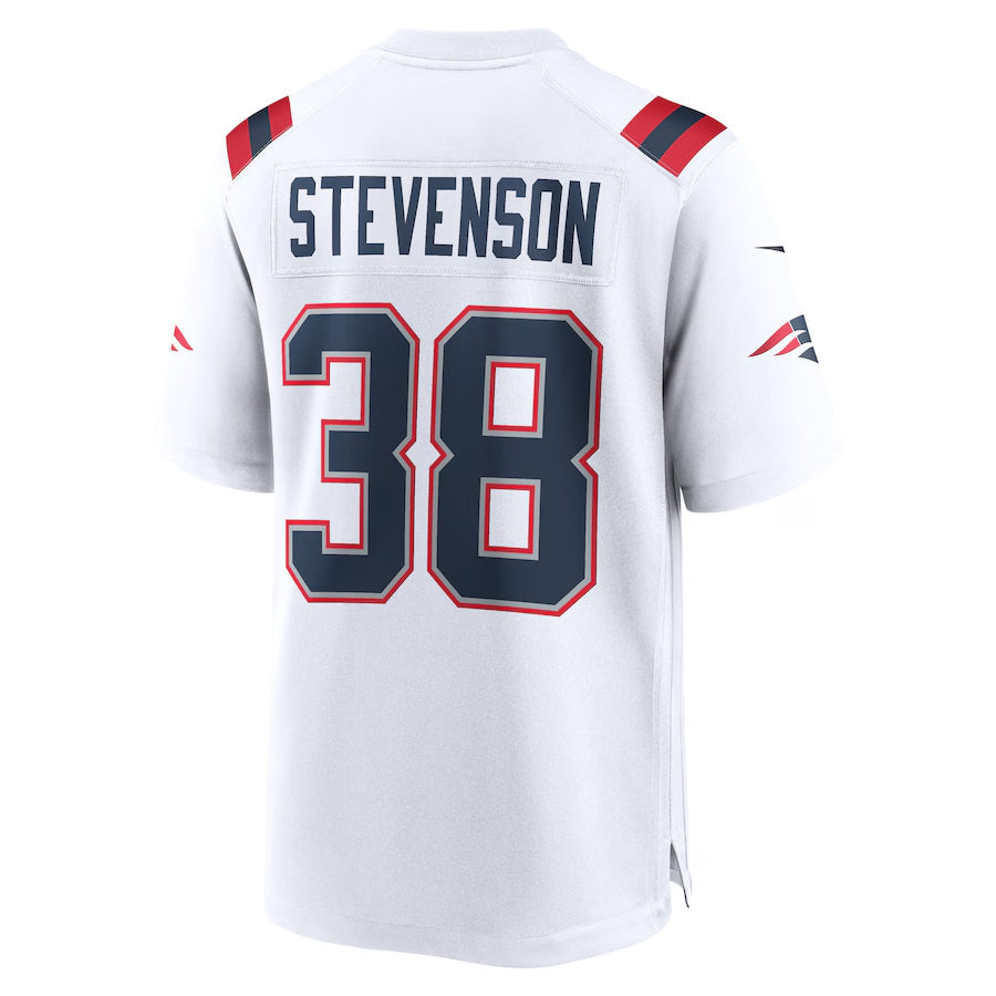 Kdoa NE.Patriots #38 Rhamondre Stevenson Player White Home Game Stitched Jerseys