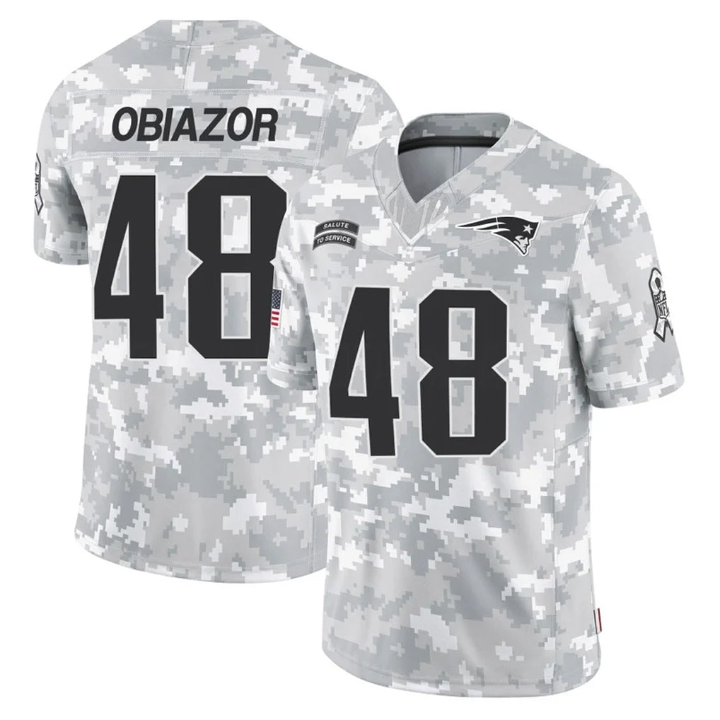 Kdoa NE.Patriots #48 Namdi Obiazor Player Arctic Camo Salute To Service Limited Game Stitched Jerseys