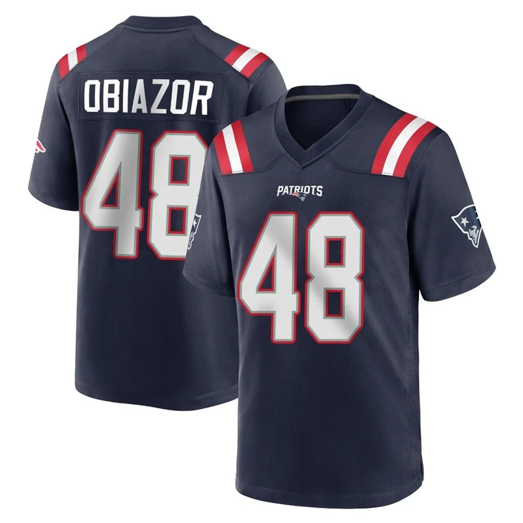 Kdoa NE.Patriots #48 Namdi Obiazor Player Navy Home Game Stitched Jerseys