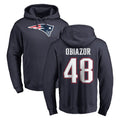 Kdoa NE.Patriots #48 Namdi Obiazor Player Navy LOGO Pullover Hoodies Home Game Stitched Jerseys