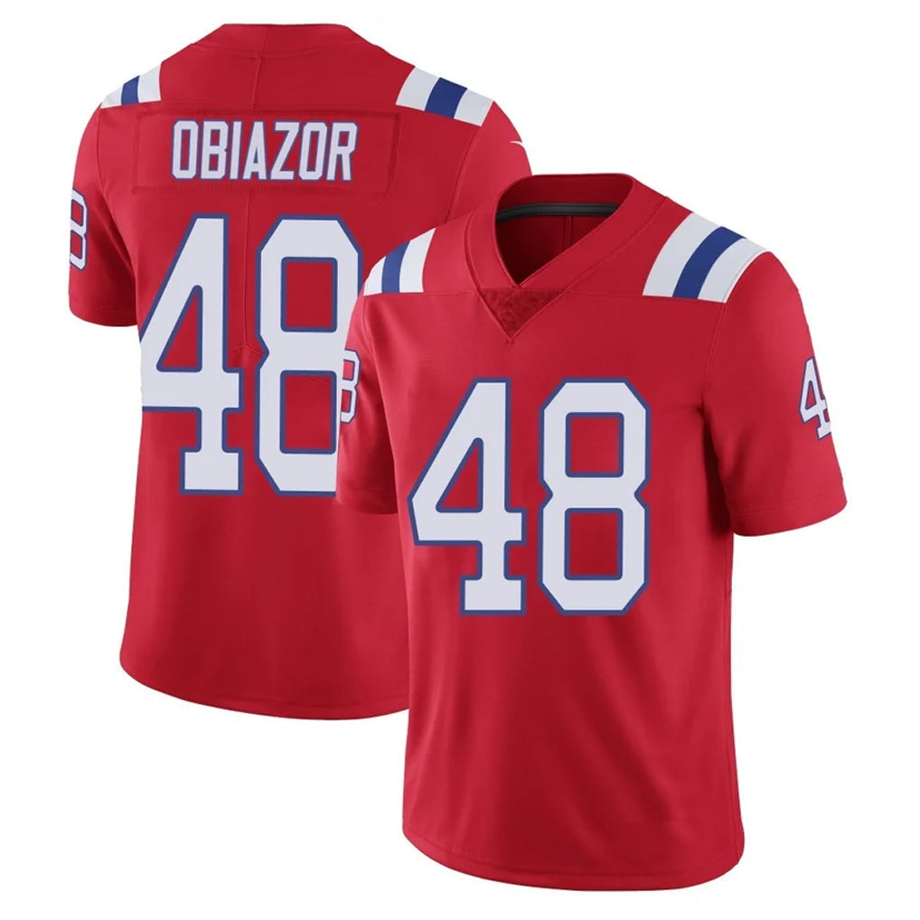 Kdoa NE.Patriots #48 Namdi Obiazor Player Red Vapor Untouchable Home Game Stitched Jerseys