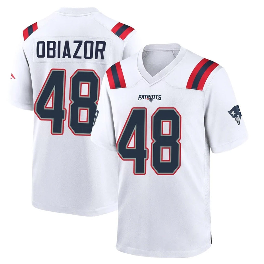 Kdoa NE.Patriots #48 Namdi Obiazor Player White Home Game Stitched Jerseys