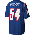 Kdoa NE.Patriots #54 Tedy Bruschi Mitchell & Ness Royal Legacy Replica Stitched Jerseys