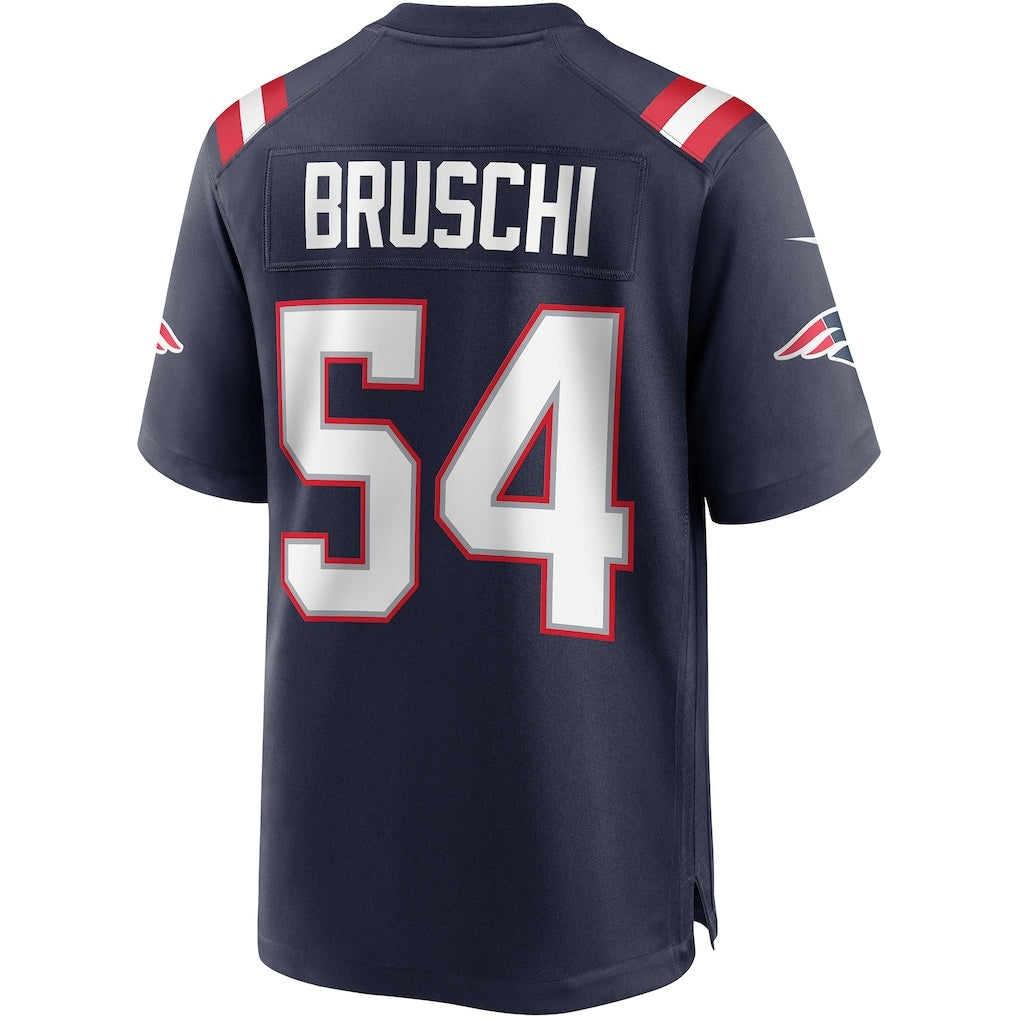 Kdoa NE.Patriots #54 Tedy Bruschi Navy Game Retired Player Stitched Jerseys