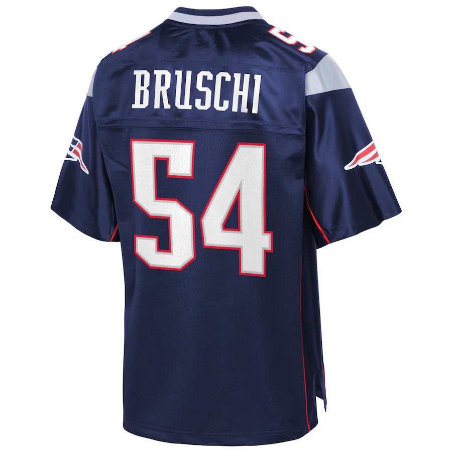 Kdoa NE.Patriots #54 Tedy Bruschi Player Navy Pro Line Retired Stitched Jerseys