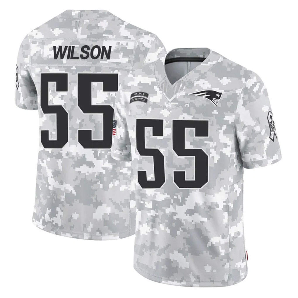 Kdoa NE.Patriots #55 Jared Wilson Player Arctic Camo Salute To Service Limited Game Stitched Jerseys