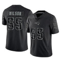 Kdoa NE.Patriots #55 Jared Wilson Player Black Reflective LImited Home Game Stitched Jerseys