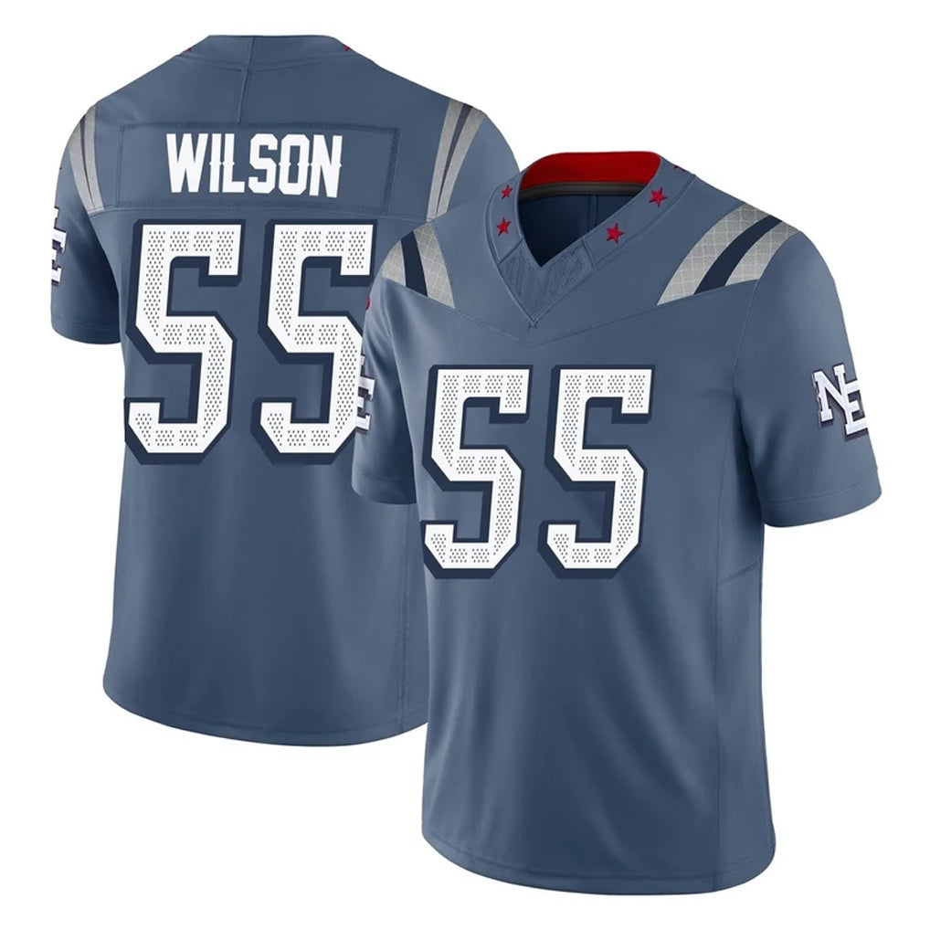 Kdoa NE.Patriots #55 Jared Wilson Player Blue Limited Rivalries Collection Home Game Stitched Jerseys