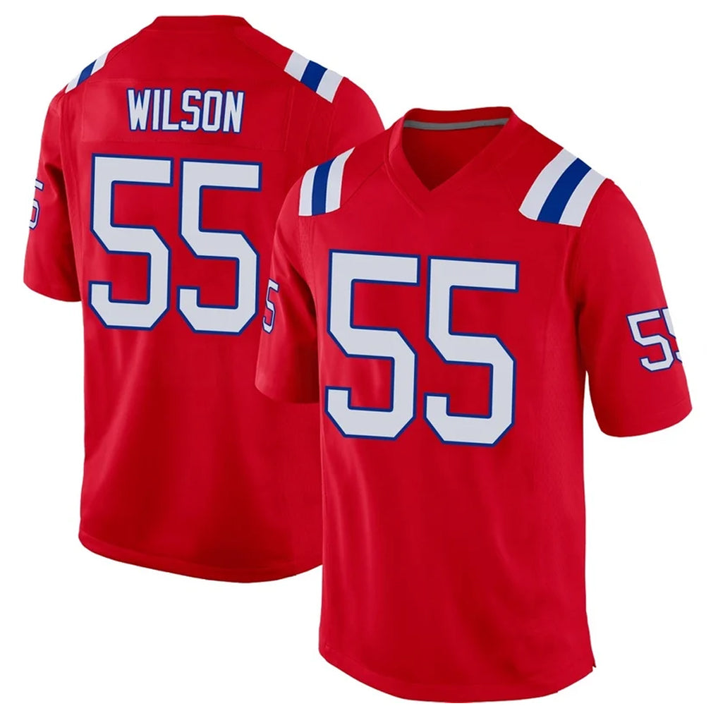 Kdoa NE.Patriots #55 Jared Wilson Player Red Home Game Stitched Jerseys