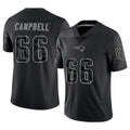 Kdoa NE.Patriots #66 Will Campbell Player Black Reflective Limited Stitched Jerseys