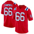 Kdoa NE.Patriots #66 Will Campbell Player Red Home Game Stitched Jerseys