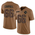 Kdoa NE.Patriots #66 Will Campbell Player Salute To Service Limited Brown Stitched Jerseys