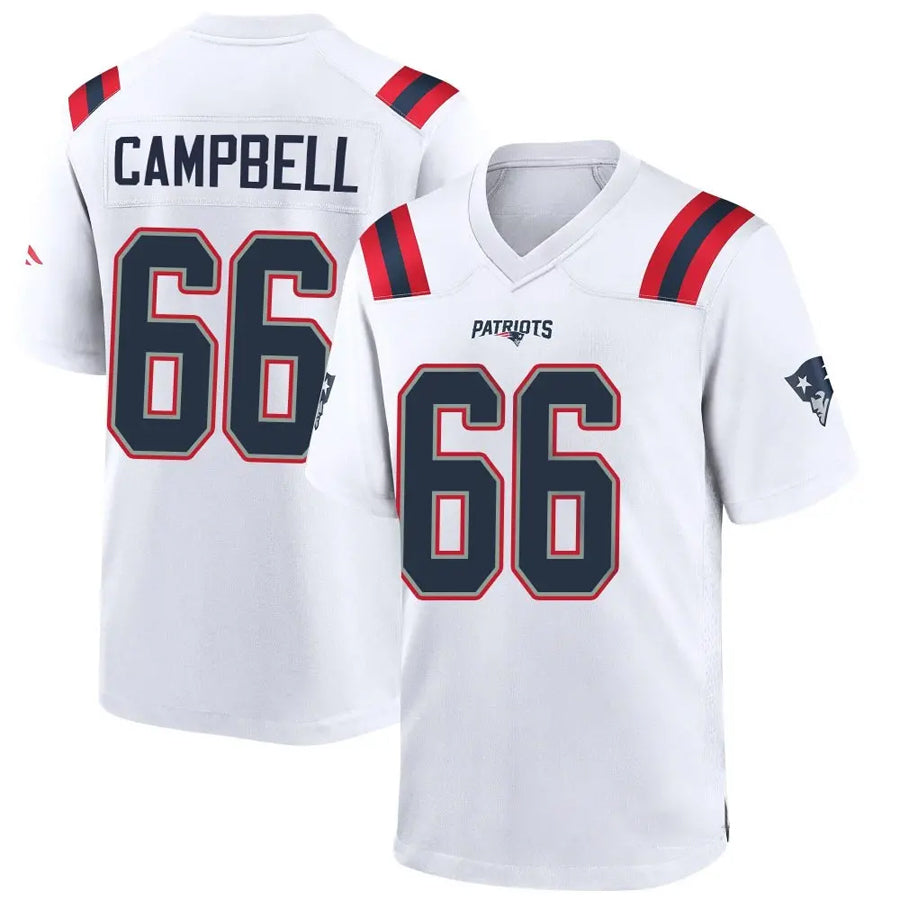 Kdoa NE.Patriots #66 Will Campbell Player White Home Game Stitched Jerseys