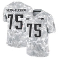 Kdoa NE.Patriots #75 Alijah Vera-Tucker Player Arctic Camo Salute To Service Limited Game Stitched Jerseys
